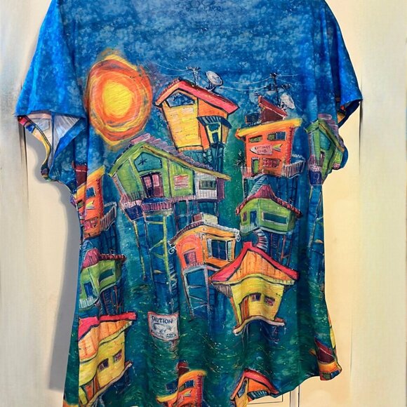 Florida Artist Leoma Lovegrove Short-sleeved Top. XL. - Picture 2 of 3